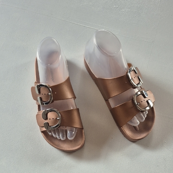 Lane Bryant Rose Gold Slip On Sandals - Picture 1 of 6